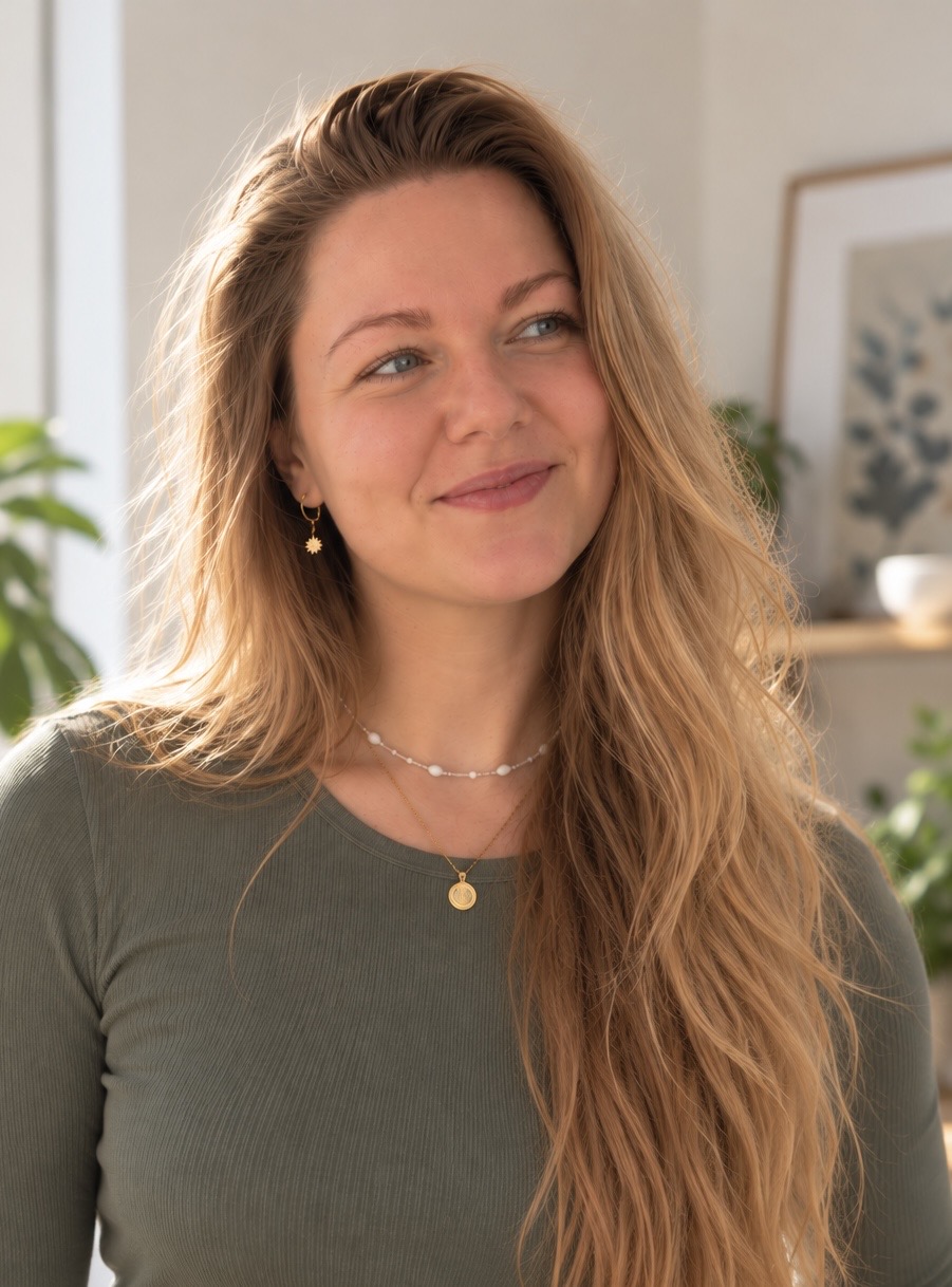 Jana Bursy, Gründerin von process & people, lächelnd in einem hellen Raum